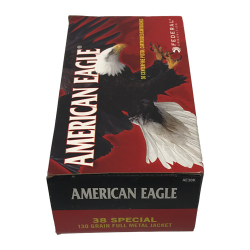 Federal American Eagle 38spl 130gr Fmj 50rds - Ae38k