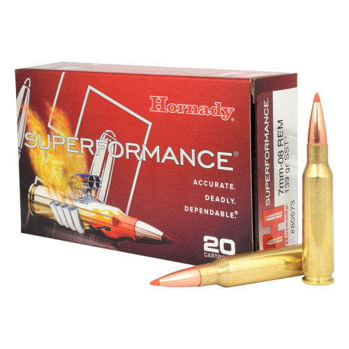Hornady Superformance. 7mm-08rem. 139gr Sst 20rd - 80573