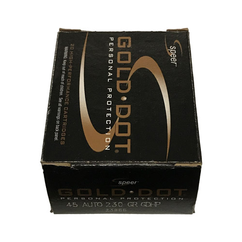 Speer Gold Dot 45acp 230gr Gdhp 20rds - 23966