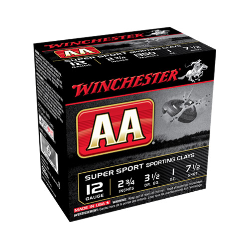 Winchester Aa Super Sport 12ga 2.75` 1oz #7.5 25rds - Aascl127