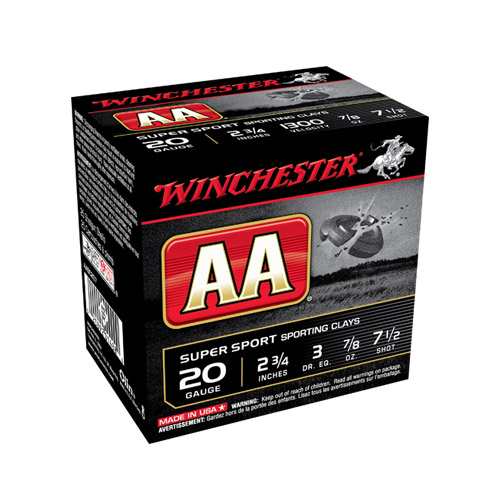 Winchester AA Super Sport 20g 2 3/4 7/8oz 7 1/2shot - Aasc207
