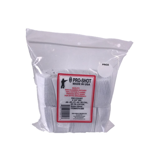 Pro-Shot 38-45cal/20-410ga  2-1/4` Patches. 250ct - 2 1-4-250