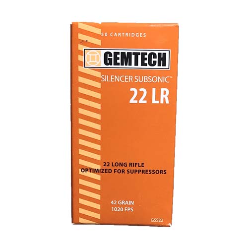 Gemtech Silencer Subsonic. 22 Lr. 42 Grn. 50 Rds - Gss22