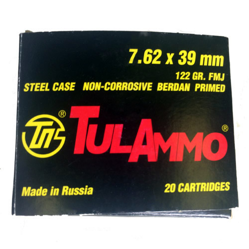 Tulammo 7.62x39mm 122gr Ammunition - Ul76201