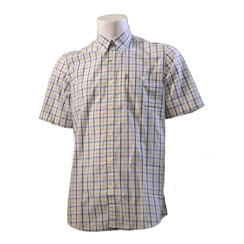 Beretta Drip Dry Ss Shirt. Blue Checkered. M - Lu52007517051xm