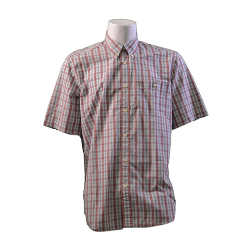 Beretta Drip Dry Ss Shirt. Red Checkered. M - Lu52007517030vm