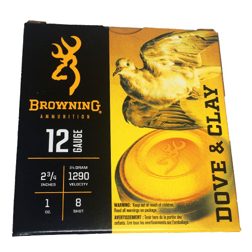 Browning Dove/Clay 12ga 2-3/4 1oz #8 25rds - B193811228