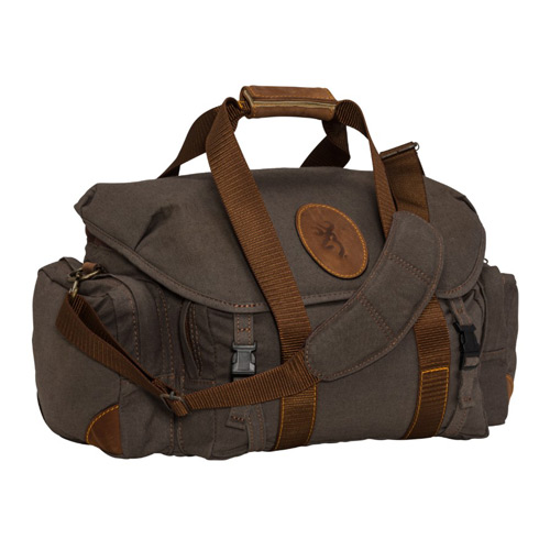Browning Lona Canvas/Leather Range Bag. Flint/Brn - 121388691