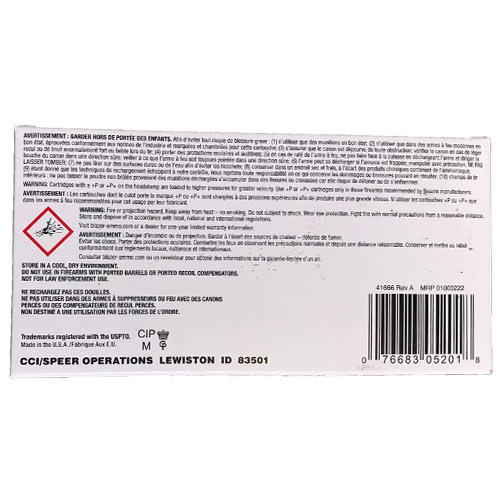 Cci Blazer Brass 9mm 124gr Fmj 50rds - 5201