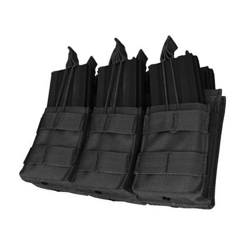 Condor Outdoor Black Triple Stacker M4 Mag Pouch - Ma44-002
