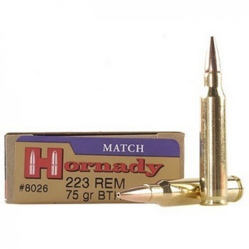 Hornady .223 Rem 75gr Bthp Match Ammunition - 8026