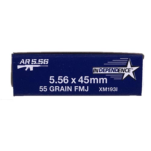 Federal Independence 5.56mm 55gr Fmj 20rds - Xm193i