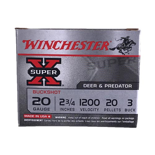 Winchester Super X 20ga 2.75in 3buck 20pellet 5rds - Xb203