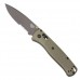 BENCHMADE BUGOUT. 3.2`SERRATED. GREEN/GREY - 535SGRY-1