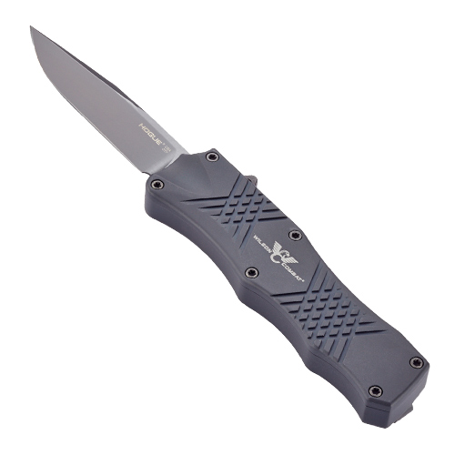 HOGUE X-TAC OTF. 3.5` CLIP POINT BLADE. BLK/BL - WTK-XT-A-CB-B