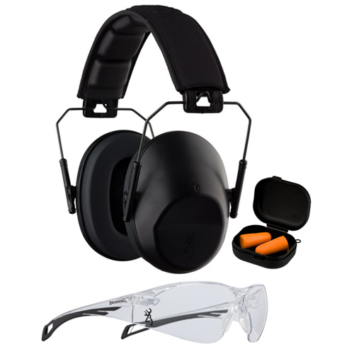BROWNING RANGE KIT EARPLUGS/GLASSES/MUFFS - 126383