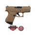 GLOCK 43 9MM 3.4` BBL FDE CERAKOTE 2 MAGS - PI4350201CKFDE
