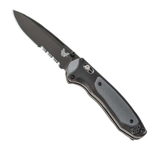 Benchmade Boost. 3.7` Serrated Blade. Black/Black - 590sbk