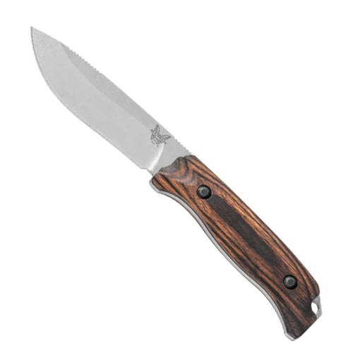 Benchmade Saddle Mountain Skinner Brwn Wood Hndle - 15001-2