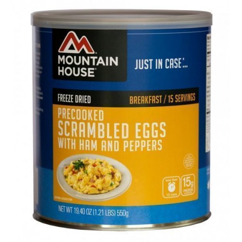Mountain House Scrambled Eggs With Ham And Red And Green Peppers #10 Can